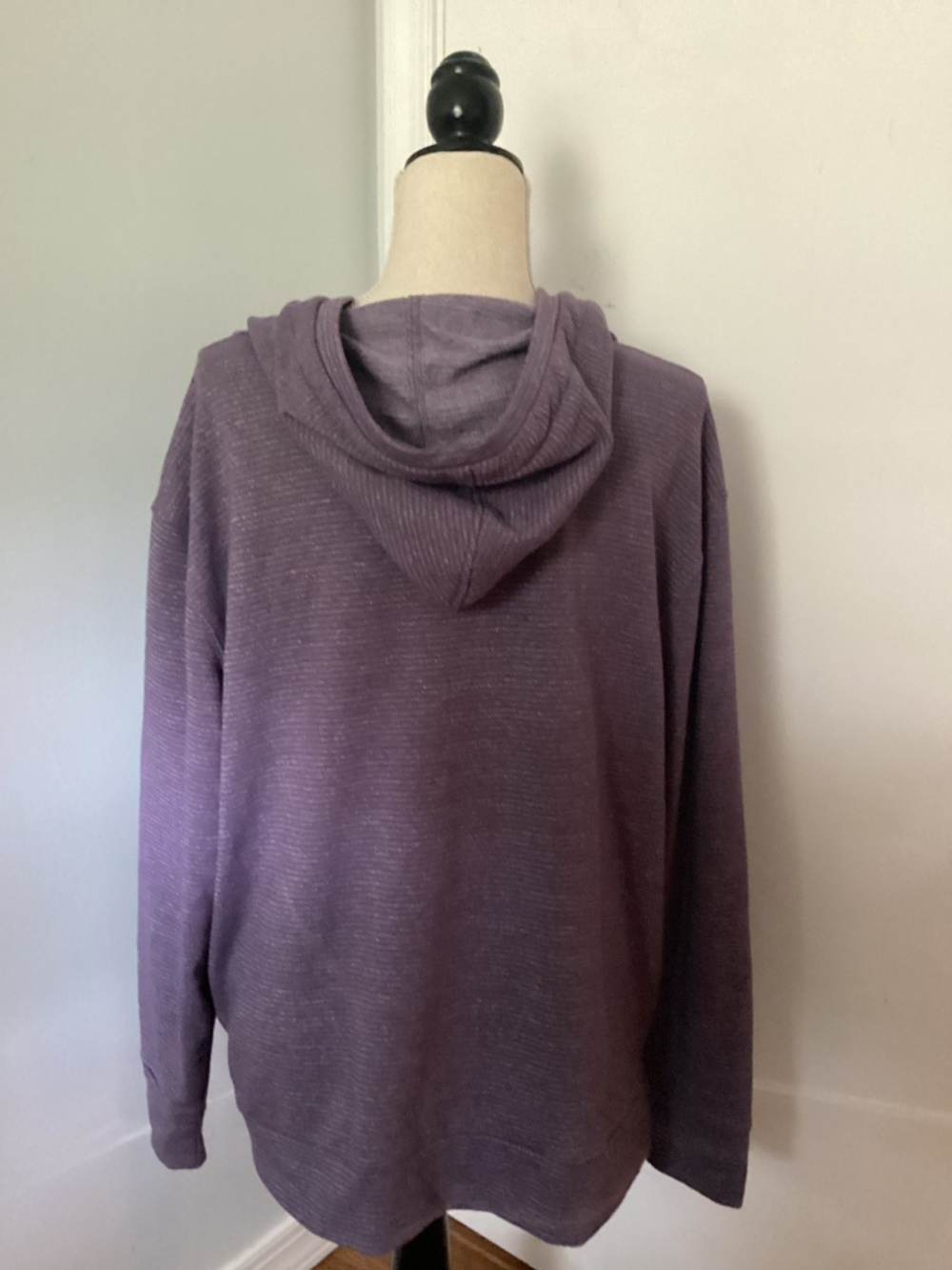 CHAMPION ELITE WOMAN XXL PURPLE WHITE STRIPES HOODIE KANGAROO POCKETS - Picture 4 of 9